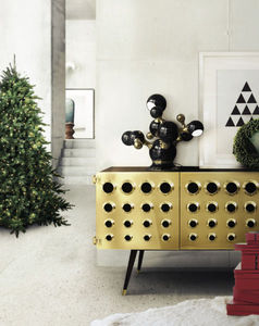 lampe de table / design original / en acier / en laiton