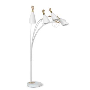 lampe sur pied / contemporaine / en aluminium / en laiton