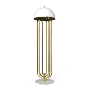 lampe sur pied / Art Déco / en aluminium / en laiton