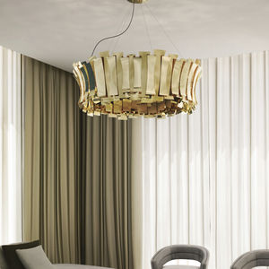 suspension / contemporaine / en laiton / fait main