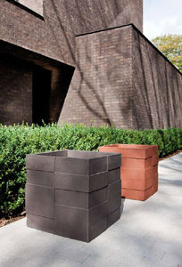 jardinière en pierre / carrée / contemporaine