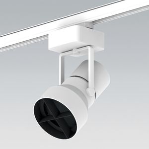éclairage sur rail à LED / rond / en aluminium / en acier