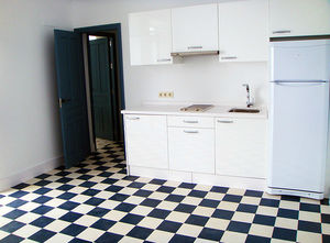 carreau ciment pour intérieur / au sol / motif géométrique / poli