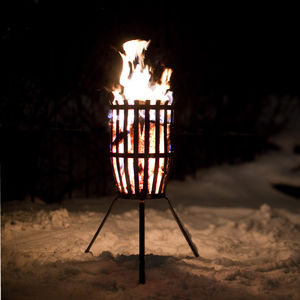 brasero de jardin à bois