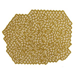 tapis contemporain / à motif / en laine / rectangulaire