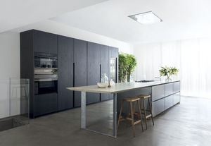 cuisine contemporaine / en bois / en pierre naturelle / en acier