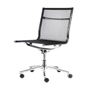 chaise visiteur contemporaine / à roulettes / piètement étoile / pivotante