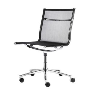 chaise visiteur contemporaine / à roulettes / piètement étoile / pivotante
