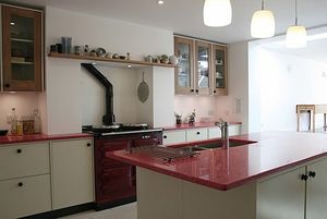 plan de travail en composite / en verre / de cuisine / recyclé