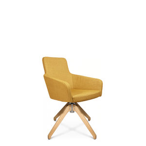 fauteuil visiteur contemporain / en tissu / avec accoudoirs / tapissé