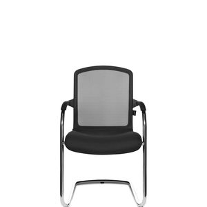 chaise visiteur contemporaine / avec accoudoirs / tapissée / empilable