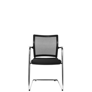 chaise visiteur contemporaine / avec accoudoirs / tapissée / cantilever