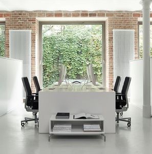 fauteuil de bureau contemporain / en maille / en cuir / en acier