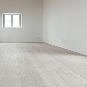 parquet contrecollé / clipsable / en chêne blanc / huilé