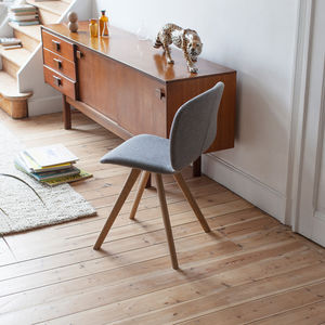 chaise contemporaine / tapissée / à roulettes / réglable