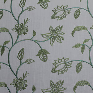 tissu d'ameublement / à fleurs / uni / en coton