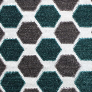 tissu d'ameublement / à motif géométrique / en polyester / en coton