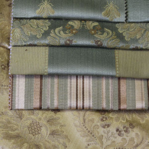 tissu d'ameublement / à motif / en polyester / en coton