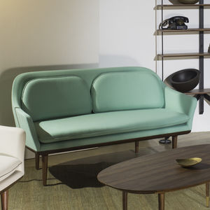 canapé contemporain / en tissu / en bois / 2 places