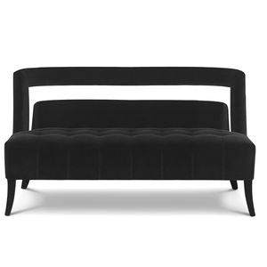 canapé contemporain / en velours / 2 places / sur mesure