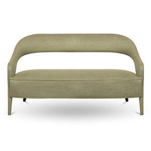 canapé contemporain / en tissu / en bois laqué / contract