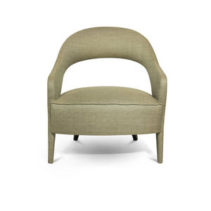 fauteuil contemporain / en tissu / beige