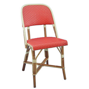 chaise de restaurant classique / en rotin / en bois courbé / dorée