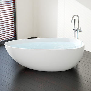 baignoire en îlot / ovale / en fonte minérale