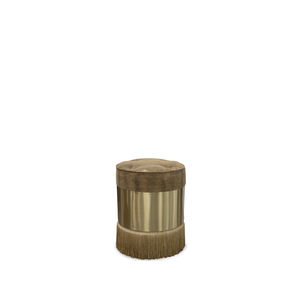 pouf classique / en tissu / en laiton