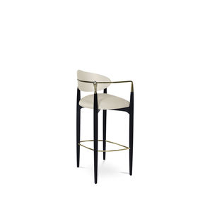 chaise de bar classique / avec accoudoirs / tapissée / en tissu