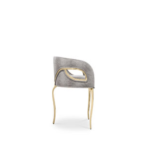 chaise classique / tapissée / avec accoudoirs / en velours