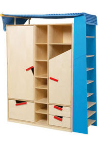 armoire classique / en bois / à porte battante / pour garçon