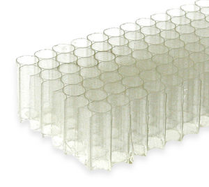 panneau en polycarbonate en nid d'abeille / pour agencement intérieur / transparent / coloré