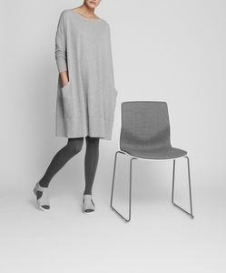 chaise visiteur contemporaine / tapissée / luge / en polypropylène