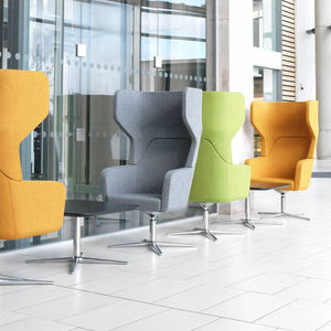 fauteuil visiteur contemporain / en tissu / avec accoudoirs / pivotant