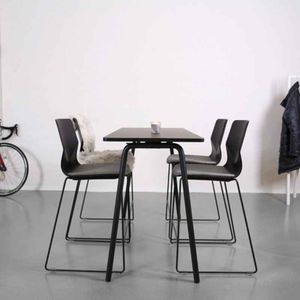 table mange-debout contemporaine / en stratifié / rectangulaire / professionnelle