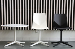 chaise visiteur contemporaine / en tissu / en polypropylène / en acier chromé