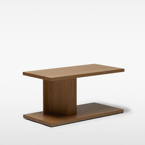 table d'appoint contemporaine / en chêne / en bois massif / rectangulaire