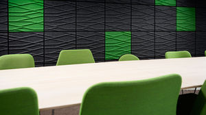 panneau acoustique pour agencement intérieur / en fibre de polyester / coloré / pour bureau