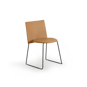 chaise visiteur contemporaine / en métal / en tissu / en bois