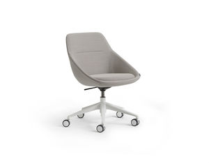 fauteuil de bureau contemporain / en tissu / en cuir / en aluminium