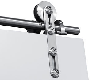 système d'accrochage en métal / pour porte / coulissant / sur rail