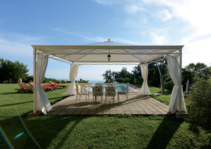 gazebo en fer forgé / toit en toile / professionnel