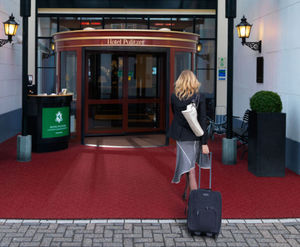 tapis d'entrée pour établissement public / en aluminium / antisalissure / avec profilés