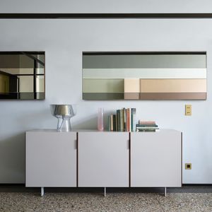 buffet contemporain / en noyer / en bois massif / par Mauro Lipparini