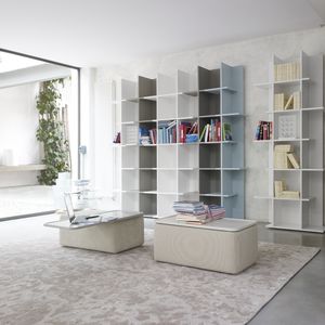 bibliothèque modulable / contemporaine / en bois laqué