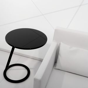 table d'appoint / contemporaine / en aluminium laqué / en acier laqué