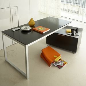 bureau en chêne / en bois laqué / en acier / contemporain