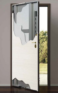 porte d'entrée / battante / en aluminium / de sécurité