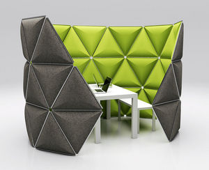 séparateur de bureau au sol / en tissu / design